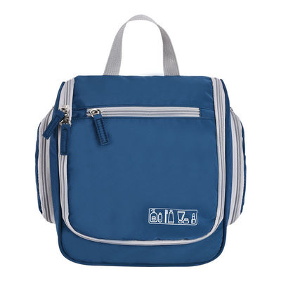 Fermeture à fermeture à glissière Sac de cosmétiques de voyage personnalisé avec conception suspendue et sacoche incluse