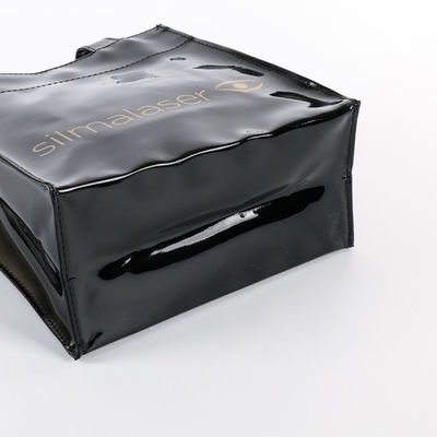 Design d'impression personnalisé à la mode Glossy Mirror Tote Handle Sac de magasinage avec logo Sac à main en PVC imperméable
