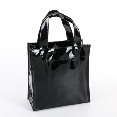 Design d'impression personnalisé à la mode Glossy Mirror Tote Handle Sac de magasinage avec logo Sac à main en PVC imperméable