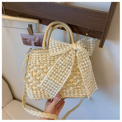 2024 Sacs à épaule Sacs à main Mexicain Sacs à panier français Paille tissée Sacs de plage Femmes à rayures