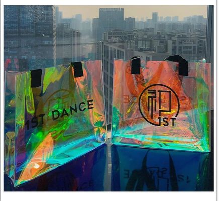 Logo personnalisé sac de plage holographique avec poignée plus forte et autre type de motif