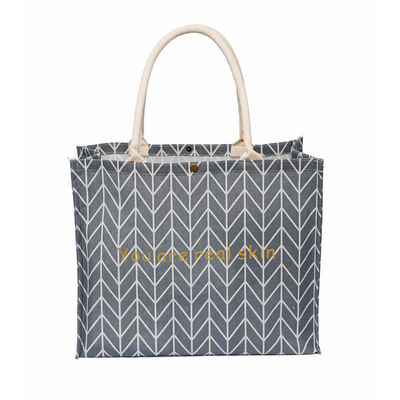 Sacs à main en lin de coton écologique de grande taille Sacs à main en coton de chanvre de la Hesse Sacs à main de jute avec conception personnalisée