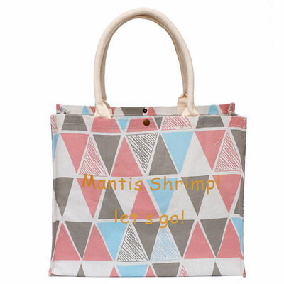 Sacs à main en lin de coton écologique de grande taille Sacs à main en coton de chanvre de la Hesse Sacs à main de jute avec conception personnalisée