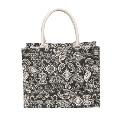 Sacs à main en lin de coton écologique de grande taille Sacs à main en coton de chanvre de la Hesse Sacs à main de jute avec conception personnalisée