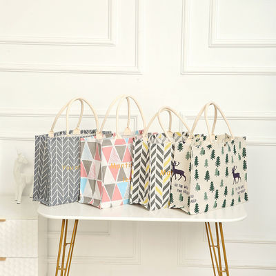 Sacs à main en lin de coton écologique de grande taille Sacs à main en coton de chanvre de la Hesse Sacs à main de jute avec conception personnalisée