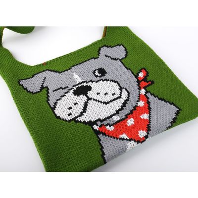 Sac à tricoter fait à la main à la peau claire à l' arrière tissé en néoprène en pou pour taille moyenne