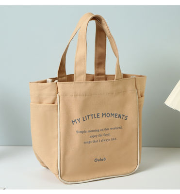 Coloris personnalisés toile de coton réutilisable femme sac de shopping pour taille moyenne