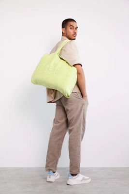 Sacs à main de femme à main brodés sur mesure Large tissu rose Terry Portable Sac de plage