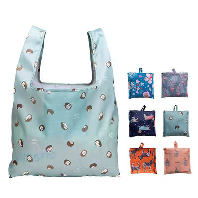 Sacs d'épicerie écosystémique en nylon en ripstop recyclé étanche à l'eau avec style en boucle douce