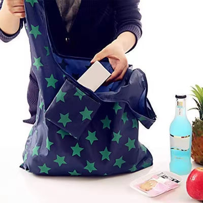 Sacs d'épicerie écosystémique en nylon en ripstop recyclé étanche à l'eau avec style en boucle douce