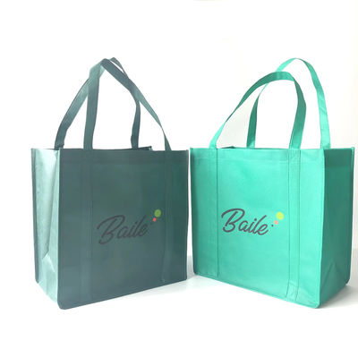 Logo imprimé Eco personnalisé Reutilisable Tissu non tissé Sac à main pour l'épicerie