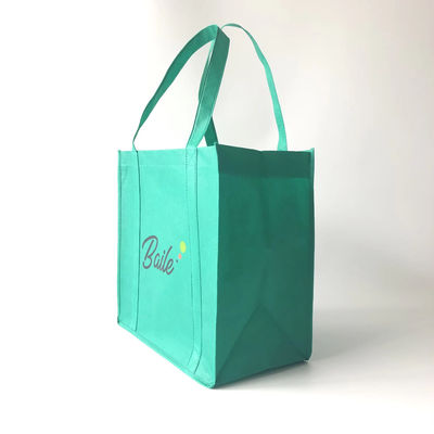 Logo imprimé Eco personnalisé Reutilisable Tissu non tissé Sac à main pour l'épicerie