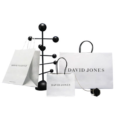 Sacs cadeaux en papier à poignée tordue avec logo imprimé et accepté OEM/ODM