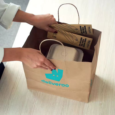 Sacs cadeaux en papier à poignée tordue avec logo imprimé et accepté OEM/ODM