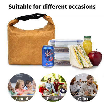 Foil d'aluminium thermique alimentaire isolé Dupont Tyvek Sac de refroidisseur de papier kraft avec poignée sur mesure