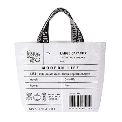 Sac de magasinage personnalisé à la main avec couleur personnalisée et logo multicolore