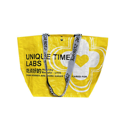 Sac de magasinage personnalisé à la main avec couleur personnalisée et logo multicolore