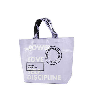 Sac de magasinage personnalisé à la main avec couleur personnalisée et logo multicolore