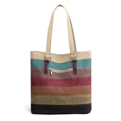 Sacs à main à colorier en bandes vintage pour achats personnalisés et voyage