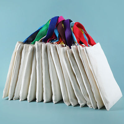 Logo imprimé sur mesure Sacs à dos en toile de coton pour femmes avec style en boucle douce et taille moyenne