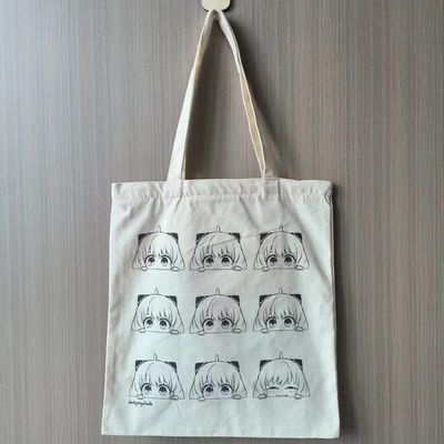 Logo imprimé sur mesure Sacs à dos en toile de coton pour femmes avec style en boucle douce et taille moyenne