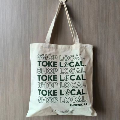 Logo imprimé sur mesure Sacs à dos en toile de coton pour femmes avec style en boucle douce et taille moyenne