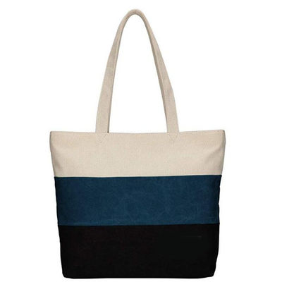 Boutique à la plage Bottom Boat Shape Top Handle Sac à main à rayures Sacs à dos en coton écologique