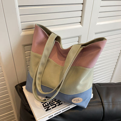 Boutique à la plage Bottom Boat Shape Top Handle Sac à main à rayures Sacs à dos en coton écologique