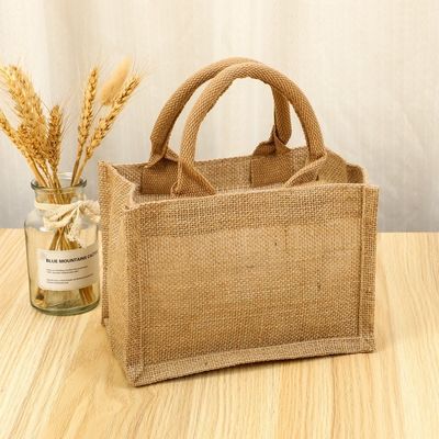 Sac à dos de jute en petite taille sur mesure pour les achats Couleur personnalisée et OEM / ODM acceptable