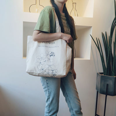 Sac de magasinage en toile de couleur personnalisé avec personnalisation de motifs imprimés