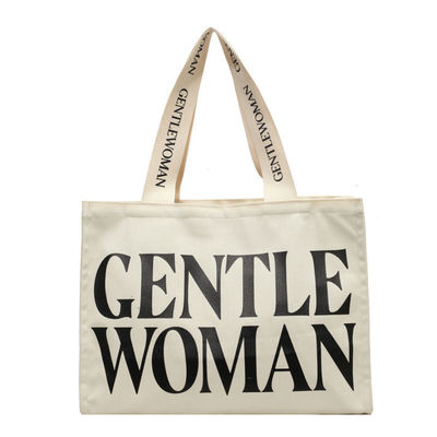 OEM/ODM Acceptable Sac à main en toile de coton naturel lourd avec poche et fermeture à glissière