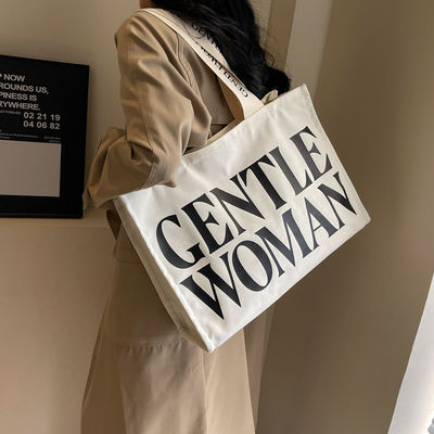 OEM/ODM Acceptable Sac à main en toile de coton naturel lourd avec poche et fermeture à glissière