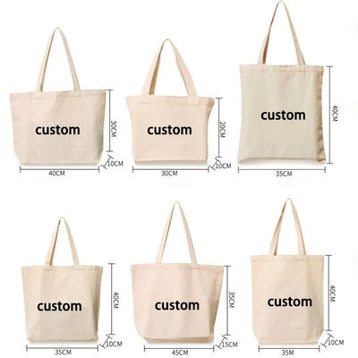 Nouveau logo personnalisé à la mode Eco-friendly sac de toile avec fermeture à glissière et poche