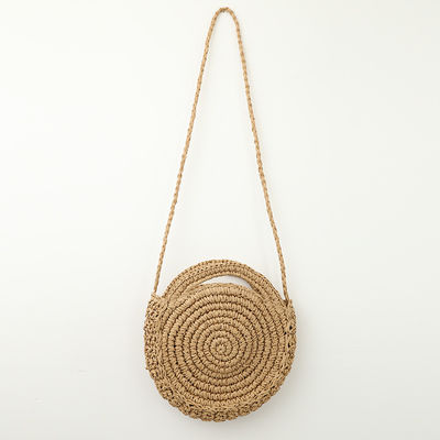 Sacs de plage en papier recyclés en paille Cord Crossbody Sacs d'épaule Logo Logo personnalisé