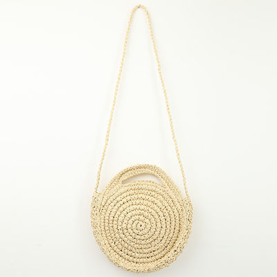 Sacs de plage en papier recyclés en paille Cord Crossbody Sacs d'épaule Logo Logo personnalisé