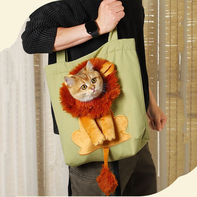 Sac d'extérieur portable en toile pour animaux de compagnie, toutes saisons, sac imprimé avec logo personnalisé pour chiens et chats