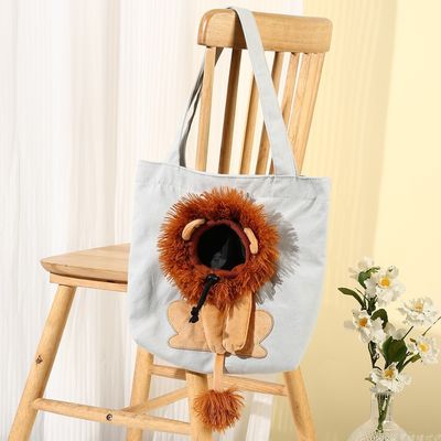 Sac d'extérieur portable en toile pour animaux de compagnie, toutes saisons, sac imprimé avec logo personnalisé pour chiens et chats