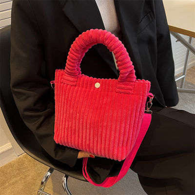 Sac à main en velours imprimé sur mesure avec logo crossbody mode sac de magasinage pour femmes