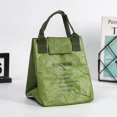 Sac thermique en papier Dupont brun pour refroidisseur de déjeuner isolé Durable et imperméable