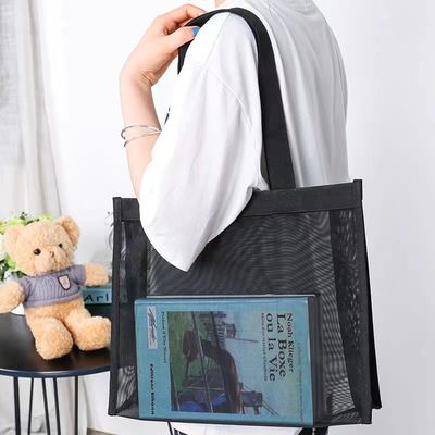 Logo personnalisé Stockage réutilisable Marché de l'épicerie Expédition Recyclé Beach Net Mesh Tote Bag