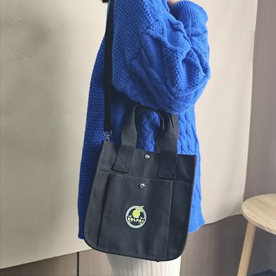 Logo personnalisé imprimé Crossbody Sac à canvas Mini Tote Sac de magasinage Sac à main de grande capacité