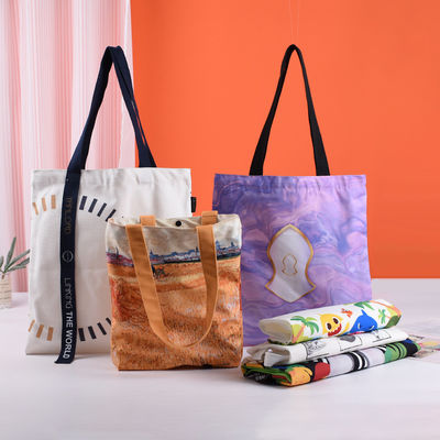 Sacs à dos en sublimation Logo personnalisé imprimé pour sac en toile de grande capacité réutilisable
