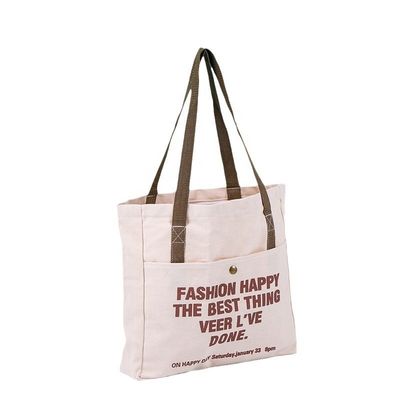 Le modèle de la lettre est le type de sac de toile lavable à la mode pour la promotion.
