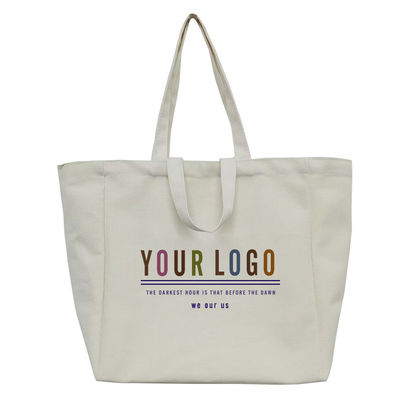 Logo personnalisé imprimé sur toile Sacs de coton pour femmes à la mode OEM / ODM accepté