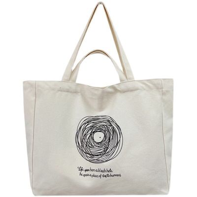 Logo personnalisé imprimé sur toile Sacs de coton pour femmes à la mode OEM / ODM accepté