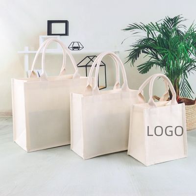 Outlet Blanc Logo personnalisé imprimé sur toile Sacs de coton pour la vie scolaire quotidienne