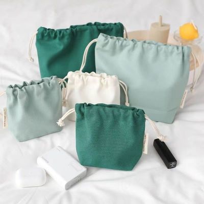 Sacs à cordes en coton organique en toile de tissu pour emballage