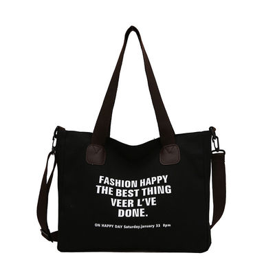 Lettre de vie quotidienne de l'école Imprimez un sac à main en coton pour femmes