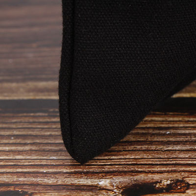 Sac à dos en coton noir écologique avec logo imprimé sur mesure