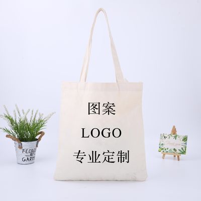 Style à main écologique Logo imprimé sur mesure toile Sacs de magasinage en tissu Sacs de coton